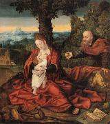 Barend van Orley Rest on the Flight into Egypt oil